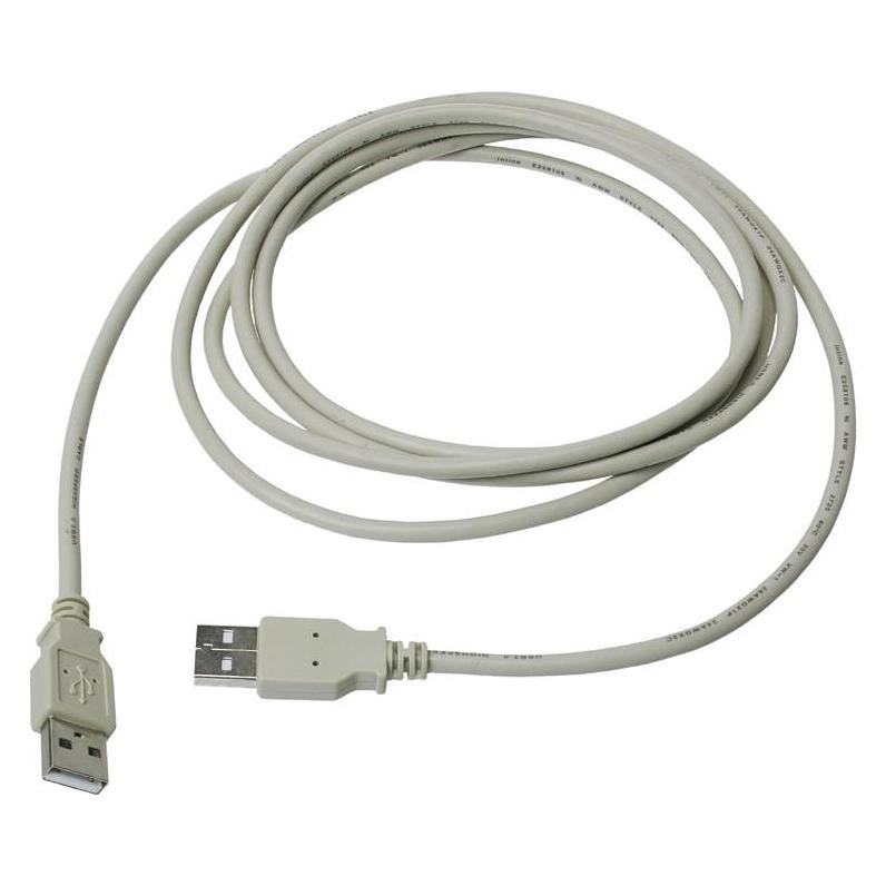 Aquatuning USB 2.0 cable, beige, AM/AM, 2m (2 m, USB 2.0) (34318H)