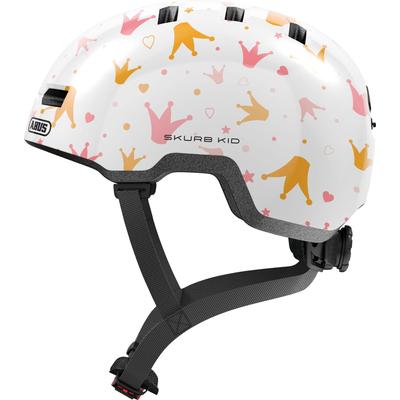 Fahrradhelm ABUS "Skurb Kid" Gr. M, weiß, Helme, M Kopfumfang: 50cm - 55cm, glänzend