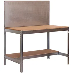 SimonRack Werkbank für Werkstatt, 1210x610 mm, Lochwand, Tragfähigkeit 600 kg, Verzinkt - BT-2