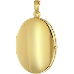 trendor 21555 Medaillon Anhänger Oval 925 Silber Vergoldet 26 x 19 mm