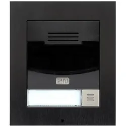 2N, Klingel + Türsprechanlage, IP Türstation IP Solo ohne Kamera, Wandmontage, schwarz (Ethernet, Kabelgebunden)