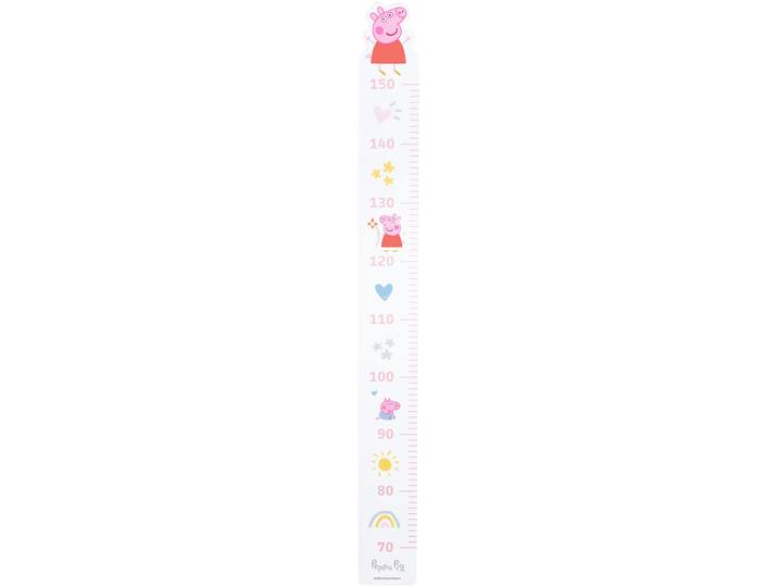 Messlatte ROBA Peppa Pig , weiß, B:14,5cm H:90cm T:1,2cm, MDF, Messlatten, Messlatte, mit Peppa Pig Motiv, Skala bis 150 cm