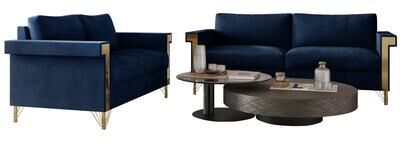 Craft Porch CraftPorch Glam Velvet Upholstered 2-Piece Living Room Set