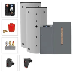 Solarbayer Pelletkesselset PLT-AC 35-1B Variante B 35kW 1xSLS-800 1xSLS-800-S