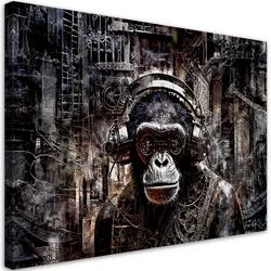 LEINWANDBILD Moderner Affe Abstraktion 120x80cm