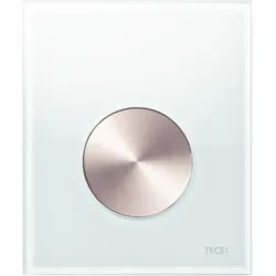TECEloop Urinal Betätigungsplatte 9242661 Glas weiss, Taste Edelstahl, mit Kartusche