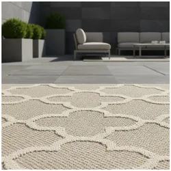 Teppich Outdoor IMST in Beige, im Skandi-Stil, 80 x 150 cm