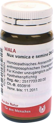 WALA Heilmittel GmbH NUX VOMICA E semine D 6 Globuli 20 g 08786804