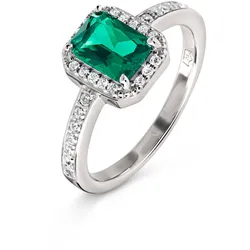 Tchibo - Ring 925 Silber »Royal Green« - Damen - Gr. 20 - silber