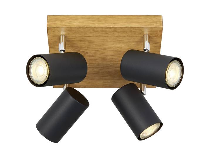 Spot Jasin Braun/Schwarz Holz/Metall B 22 cm - Spot