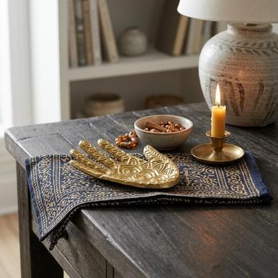 Cheungs Gold Metal Alain Eastern Inspired Table Decor