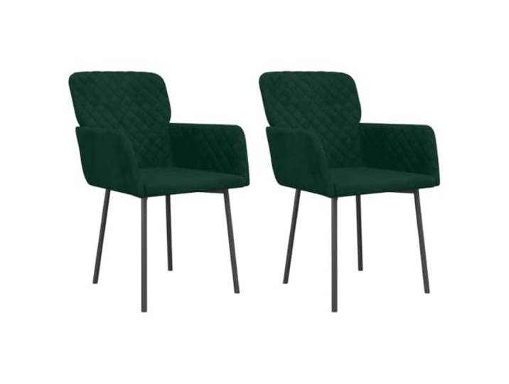 Tmriohed Esszimmerstuhl 2er Set Dunkelgrün Polsterstuhl Samt Küchenstuhl Samtweicher Polstersessel für Esszimmer und Wohnzimmer mit stabilem Metallgestell, Ergonomie und bis 110 kg Belastbarkeit.