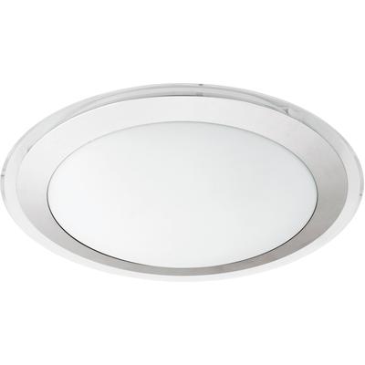 EGLO Deckenleuchte "COMPETA 1", weiß (weiß, silberfarben, transparent), 1, Ø 33,5cm H: 7,5cm, 1 Stk., Leuchten, Deckenlampe, Deckenleuchte