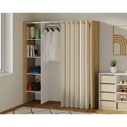 TemaHome »Tom 1« Kleiderschrank mit Vorhang Eiche Ecru 123/160x182x50 cm