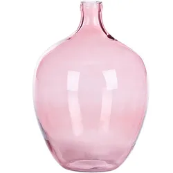 DEKOVASE Glas rosa Roti