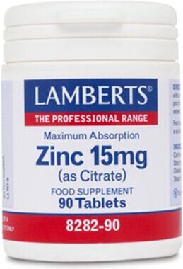 Lamberts Zinco 15 mg 90 comprimidos