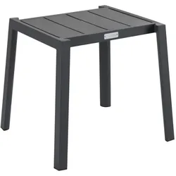 Gartenbeistelltisch Delia aus Aluminium, modern, anthrazit, stapelbar, pflegeleicht