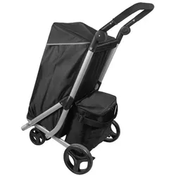 48 L Einkaufswagen + 12 L Kühltasche Einkauf Trolley