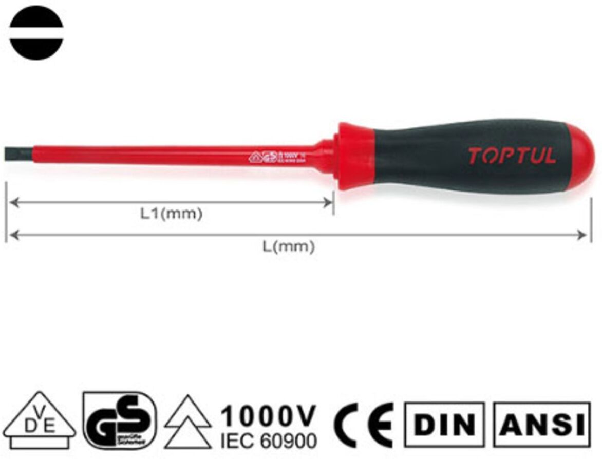 Schlitzschraubendreher TOPTUL FAEB0818
