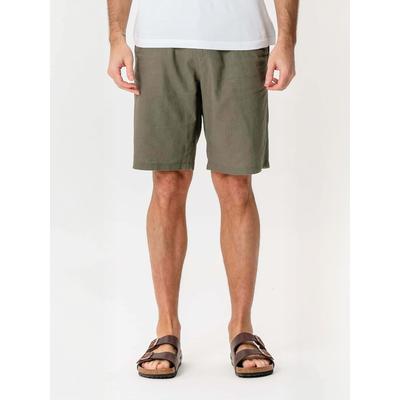 Shorts TEESHOPPEN "TEESHOPPEN Shorts Linen Blend", Herren, Gr. XXL, Normalgrößen, grün (army), Obermaterial: 70% Baumwolle, 30% Leinen, Hosen Shorts