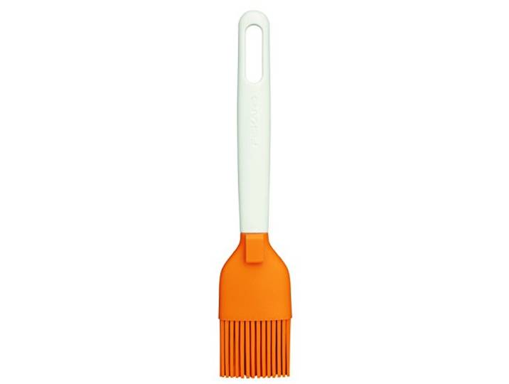 Fiskars Pinceau en silicone\, Longueur :19 cm\, Plastique/Silicone\, Orange/Blanc\, Functional Form\, 1023614