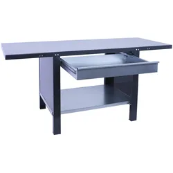 SimonRack Industriewerkbank mit Schublade, 1800x730 mm, Hohe strukturelle Steifigkeit, Tragfähigkeit 700 kg, Schwarz - BT-6 PRO