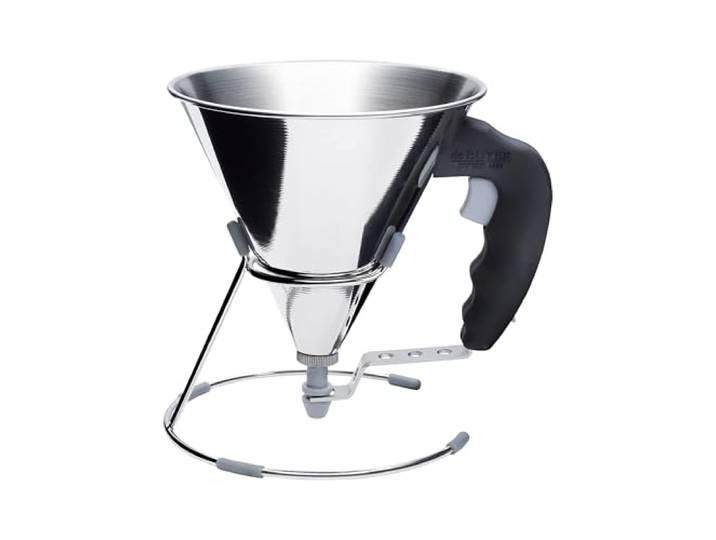 De Buyer - Entonnoir à piston avec pied KWIK en inox - 0\,8 L -