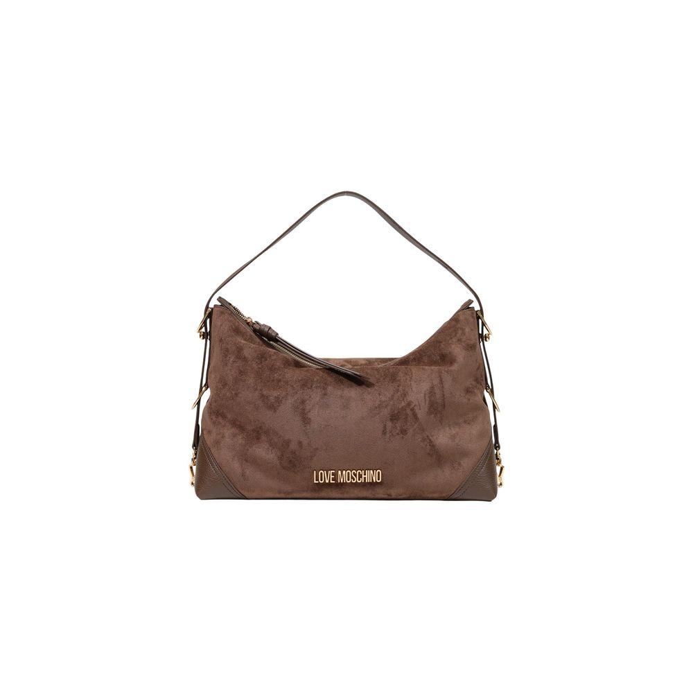 Love Moschino Braune Polyester-Handtasche