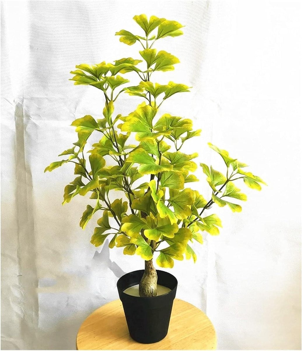 Kunstboom Ginkgo Bonsai - Groen - Hoogte: 120 cm