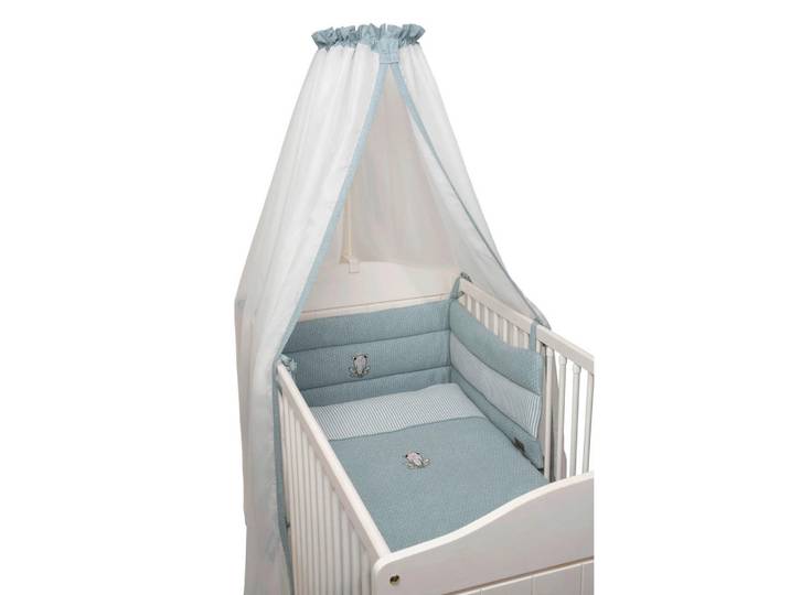 Bebe's Collection Gitterbettset Froschkönig, Hellgrün, 3-teilig, 100x135 cm, Oeko-Tex® Standard 100, Schlafen, Babybett-Ausstattung, Gitterbettset
