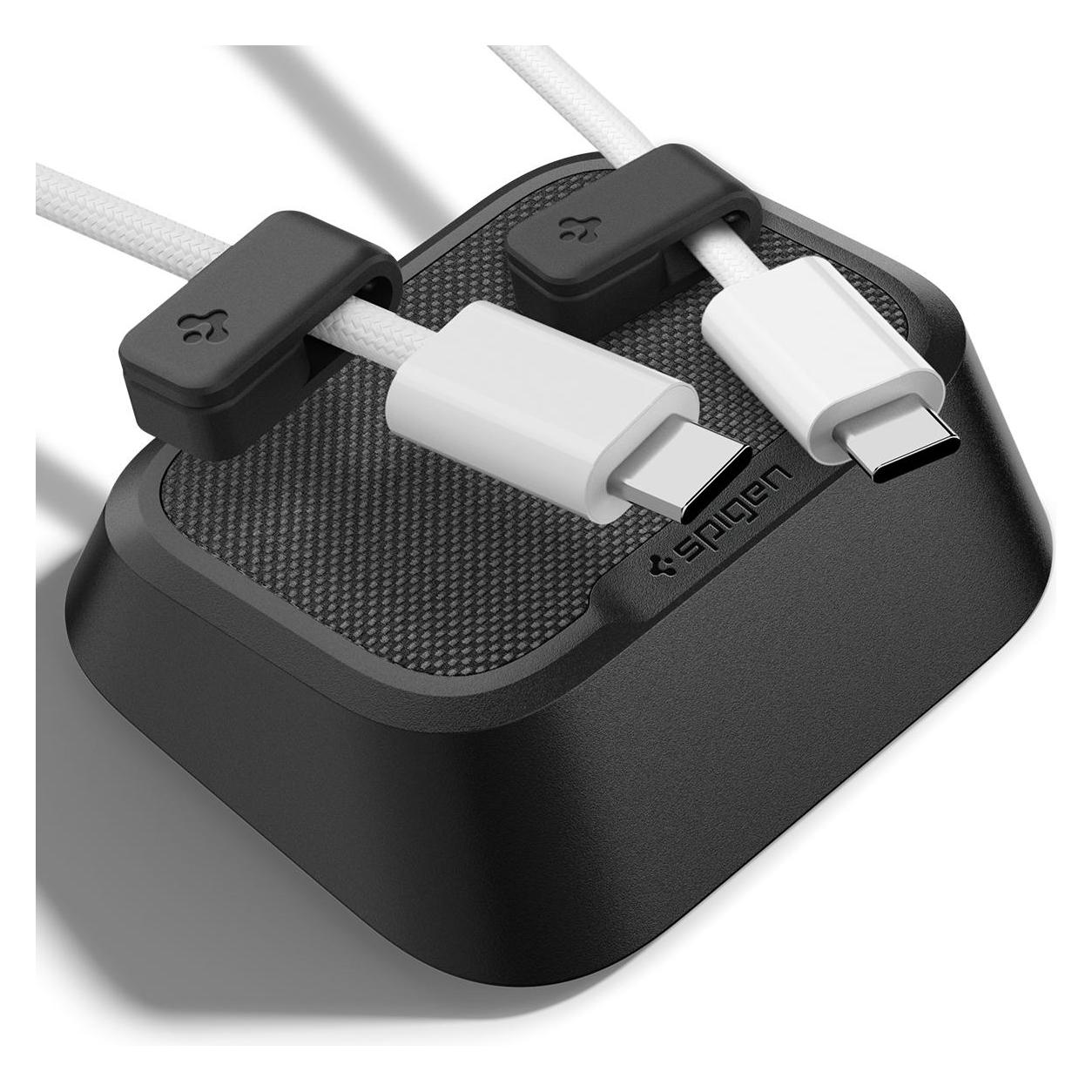 Spigen - Magnetic Cable Holder LD103 (APP11145) - Black (APP11145)
