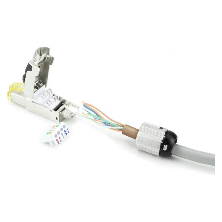 ACT Field termination plug RJ45 CAT6A shielded, toolless, 4PPoE 100W (PCIe) (TD168F)