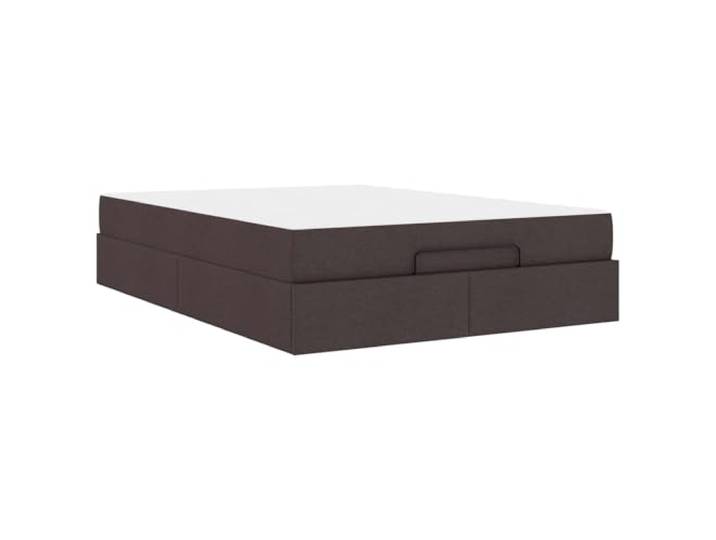 KTHLBRH Bettgestell mit Matratze, 2 Stück, Stoff Mattes Finish, weicher Stoff, integrierte Schubladen, mittelfeste Schaumstoffmatratze, minimalistischer Stil