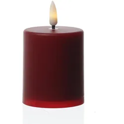 LED Mini Kerze für Laternen Timer Sensor H:10cm rot outdoor bis 1200h