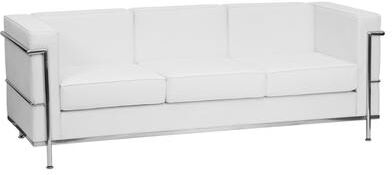 Flash Furniture Contemporary LeatherSoft Sofa with Double Bar Encasing Frame