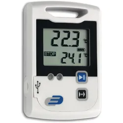 TFA Set LOG110, Datenlogger für Temperatur, Thermometer + Hygrometer, Weiss