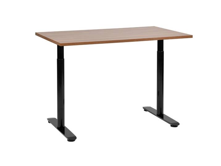 SCHREIBTISCH braunschwarz 120/72 cm manuell höhenverstellbar Destin IV