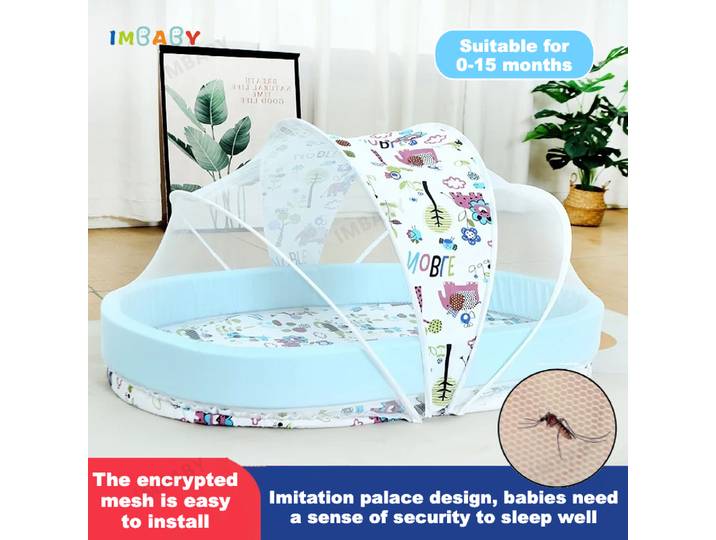 Nid de voyage portable multifonctionnel pour bébé, berceau de sieste pour tout-petit avec moustiquaire, berceau pliable et amovible pour nourrisson