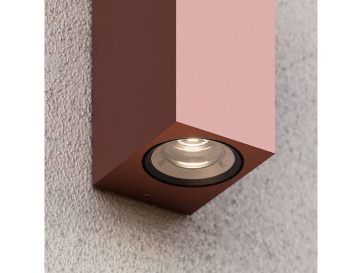LED Außenwandleuchte Tavi Lucande, braun / rost, Aluminium, Modern, Wandlampe