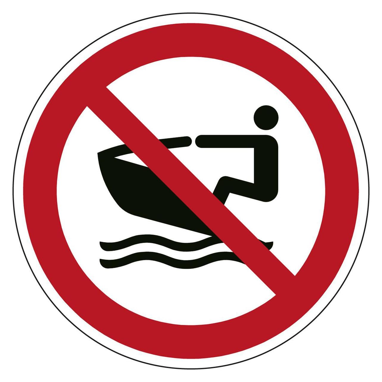 Brady ISO-Sicherheitsschild - Keine privaten Wasserfahrzeuge (P/P057/NT/PE-DIA50-2)