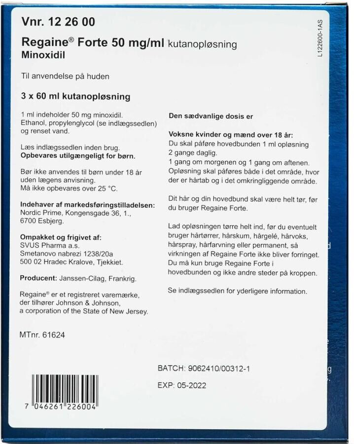 PRiME Regaine Forte 50 mg/ml 180 ml Kutanopløsning