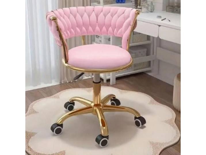 MIPAN.Chaise de Bureau Pivotant pour Enfant Fauteuil de Bureau pour Enfant Chaise Bureau pour Chambre Tissu Rose