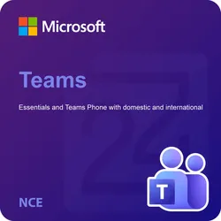 Microsoft Teams Essentials and Teams Phone with domestic and international calling (NCE)