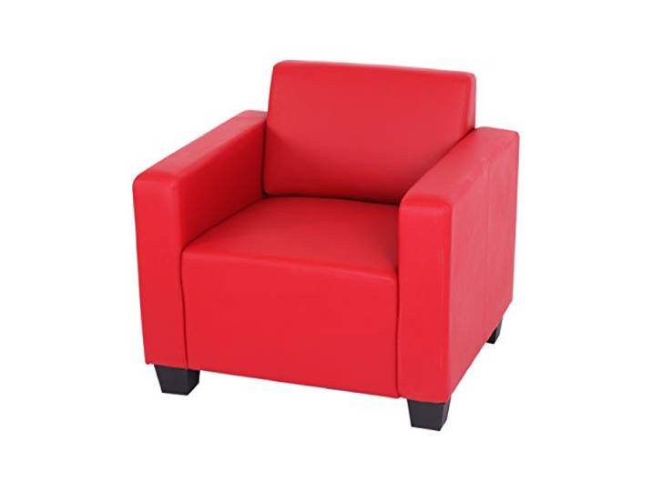 Mendler Sessel Lyon, Kunstleder - rot Loungesessel