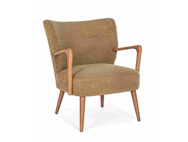 Feeling4Home Sessel Moritz aus Teddy Stoff, Braun