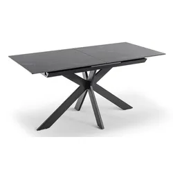 Esstisch mit Auszug Taipu 180/ 220 x 90 cm Sinterstein Schwarz 180