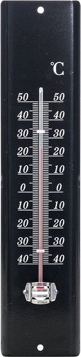 Lifetime Garden thermometer zwart voor binnen en buiten