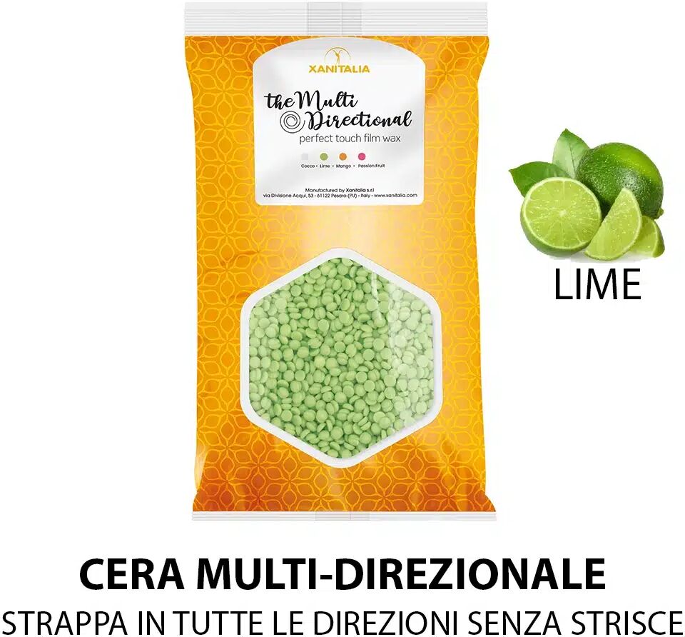 Xanitalia Cera Brasiliana Multidirezionale Senza Strisce Lime XaniPro – 1 Kg in Palline