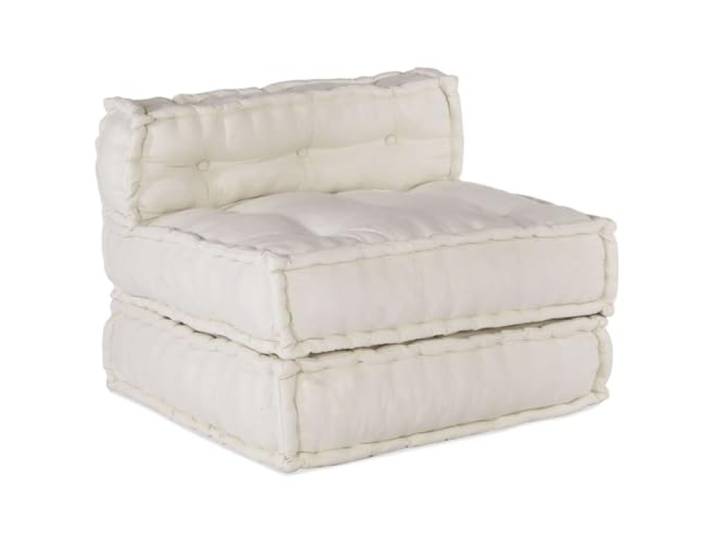 PUGYNBK Modulares Sofa, cremefarben, 70 x 70 x 54 cm, Stoff Baumwolle, Schaumstofffasern, rekonfigurierbares Design, Verwendung im Innenbereich und Veranda