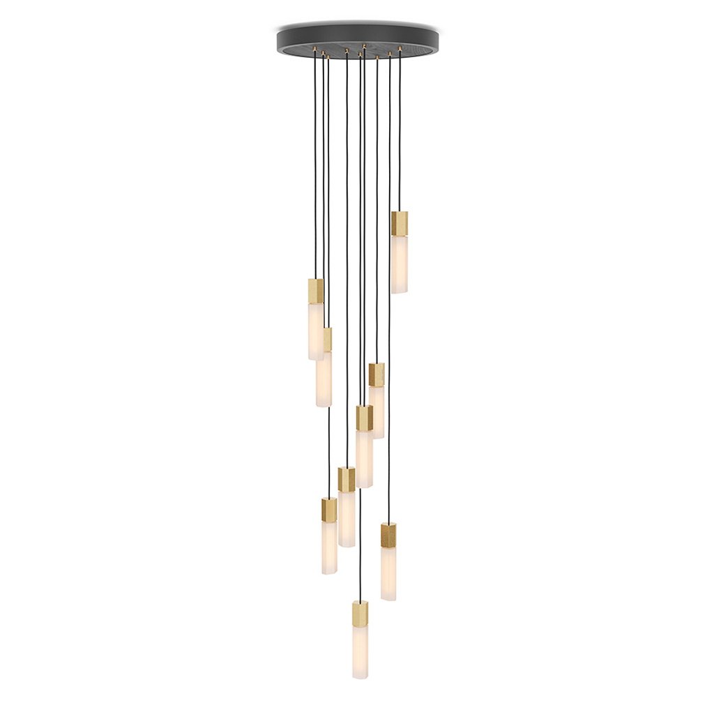 Tala Basalt Nine Pendelleuchte (Messing) Messing CP-BLK-LRG-BS-01-EU+9xBSALT-I-5W-2200K-E27-SB